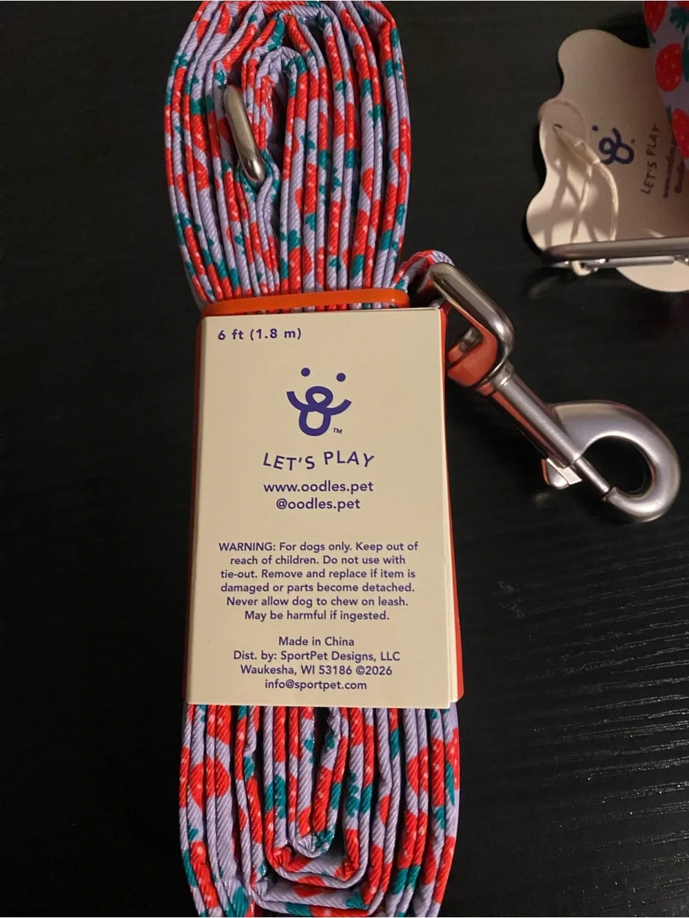 Oodles Strawberry Dog Walking 3 Piece Set size Large